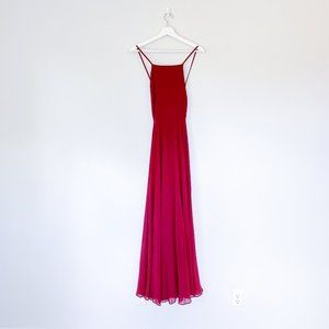 Lulu's Dreamy Romance Burgundy Backless Maxi Dress